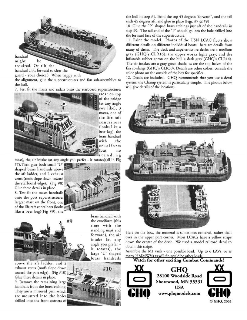 Modern USN LCAC Assault Team GHQ Models