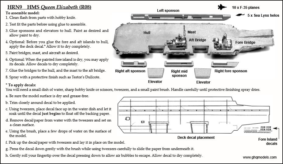 HMS Queen Elizabeth (R08) GHQ Models