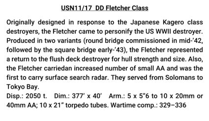 DD Fletcher Class (Square Bridge)