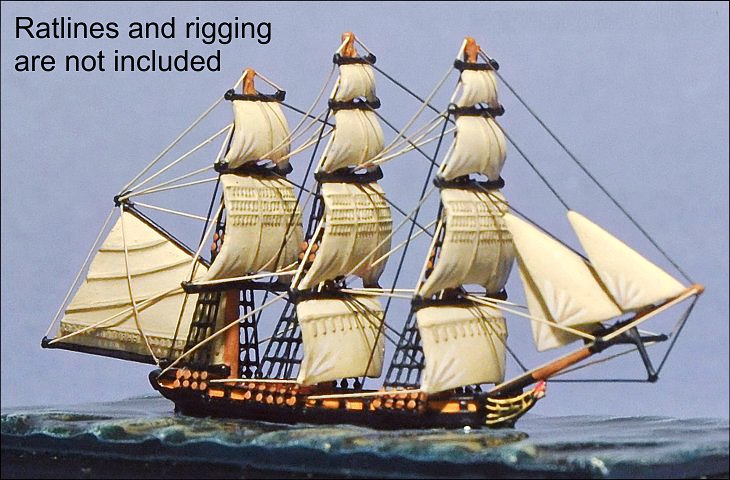20 Gun Corvette  (La Fauvette) - Full Sails