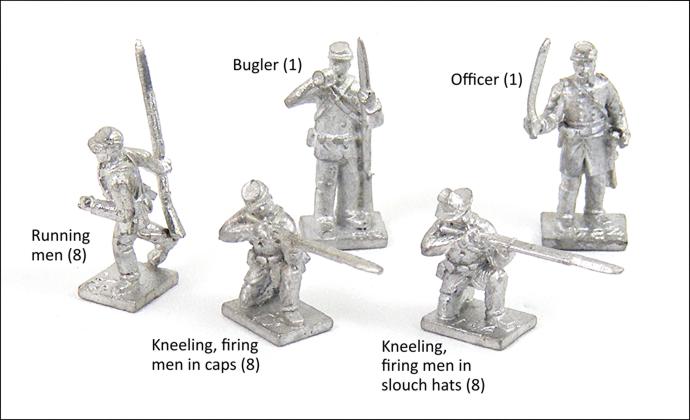 Skirmishers in Action Poses (USA)