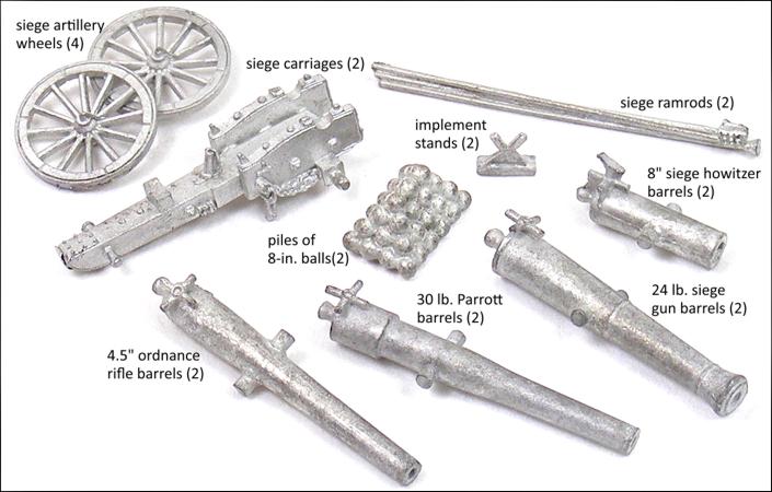 Two Siege Artillery Guns (USA & CSA)