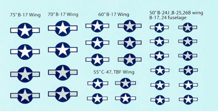 US WWII Bomber Insignia - Star-bars