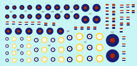 British WWII Aircraft Roundels - Types A, A1, B