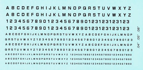 Letters & Numbers - black