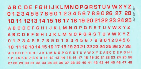 Letters & Numbers - red – GHQ Models