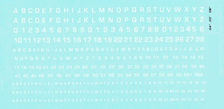 Letters & Numbers - white