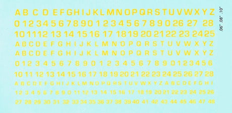 Letters & Numbers - yellow