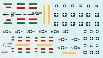 Hungarian WWII Aircraft Insignia - Fw 190, Me 210