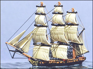 20 Gun Corvette  (La Fauvette) - Full Sails