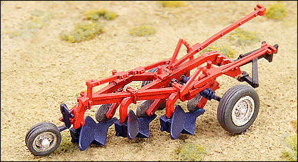1950s Red 3-Bottom Plow