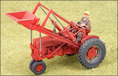 1950's Red Farm Tractor w/ Loader