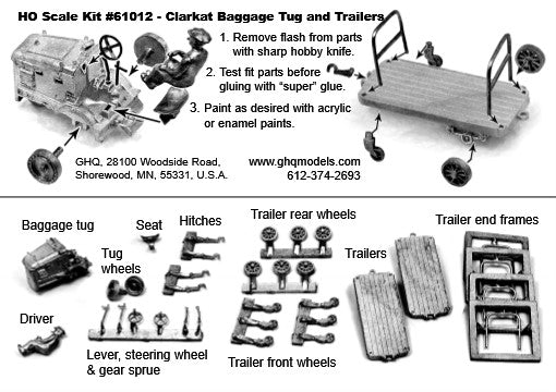 Clarkat Baggage Tug and Trailers