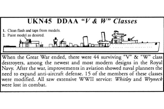 DDAA "V"& "W" Classes