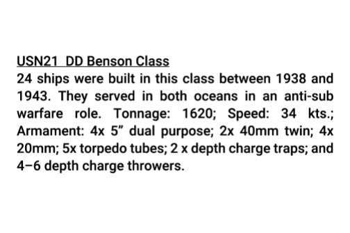 DD Benson Class