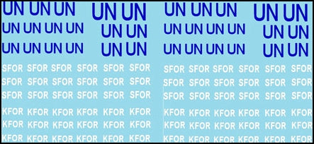 Modern UN, SFOR and KFOR Markings