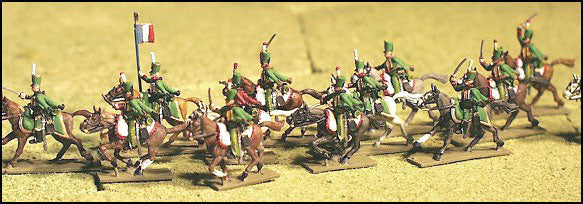 French Hussars - Ligne Companies, Charging